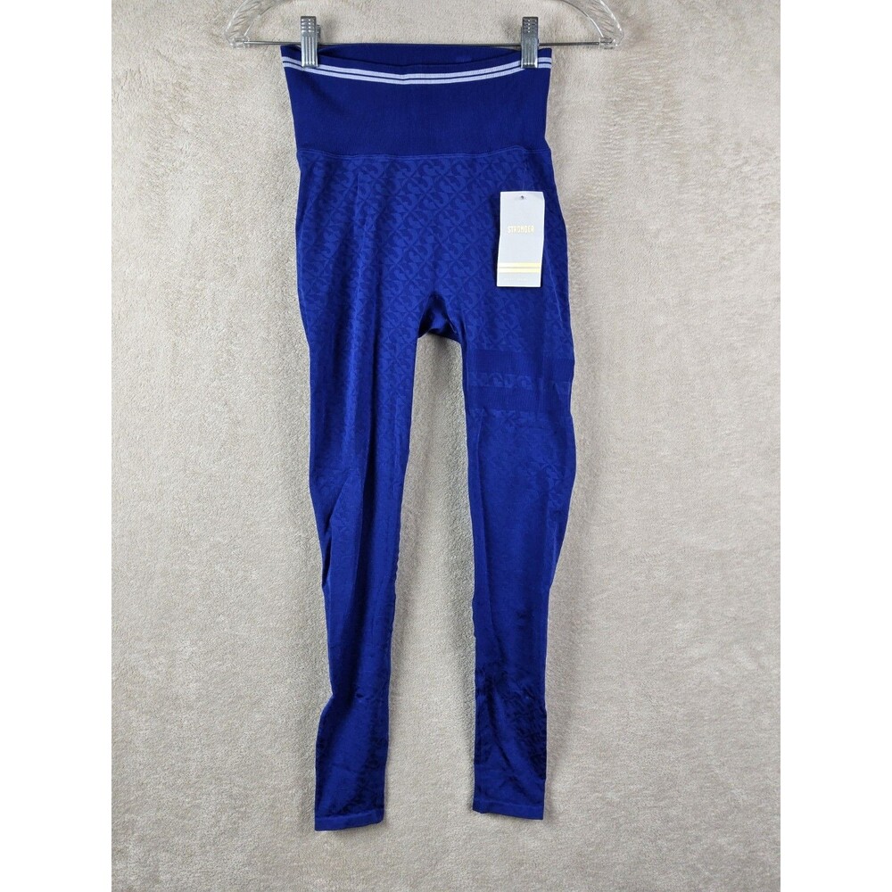 Stronger Women's Emblem Seamless Tights Athletic Blue Size XS